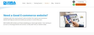 Dusra Soft Ecommerce landing page