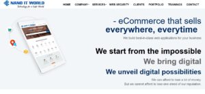 Nano IT Ecommerce landing page