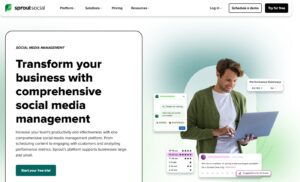 Sprout social Landing Page