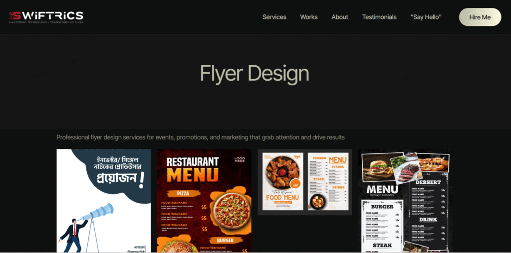 Swiftrics-Flyer Design Services