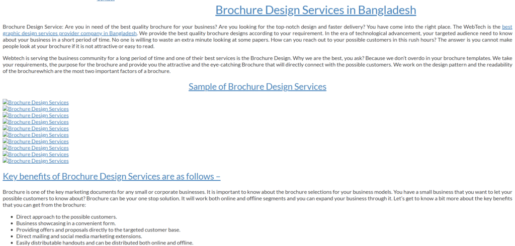 Webtech-Brochure Design Services