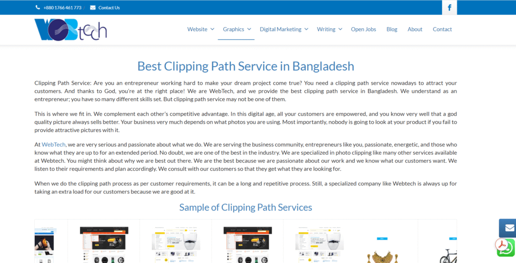 Webtech-Clipping Path Services