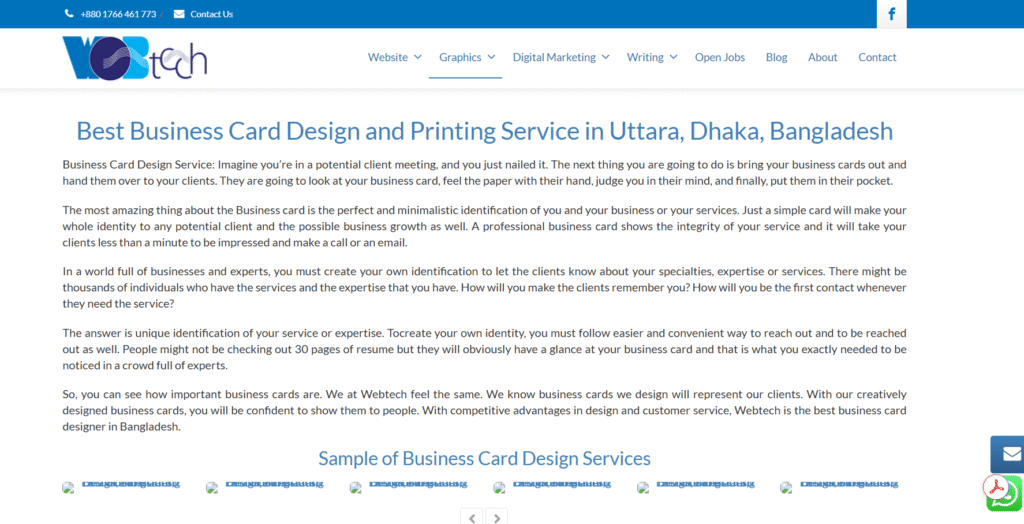 webtech-Business Card Designers in Bangladesh